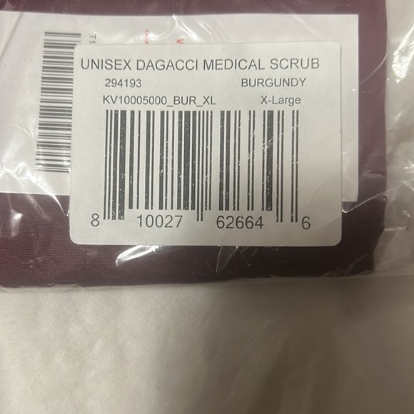 Dagacci Unisex Medical Scrub Shirt and Pants Set. Size XL - Picture 3 of 4